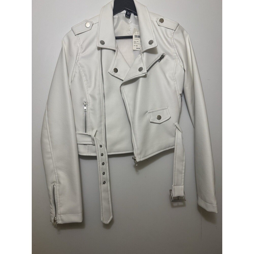 Windsor Women’s White Motorcycle Jacket Size Small
